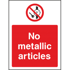 No Metallic Articles